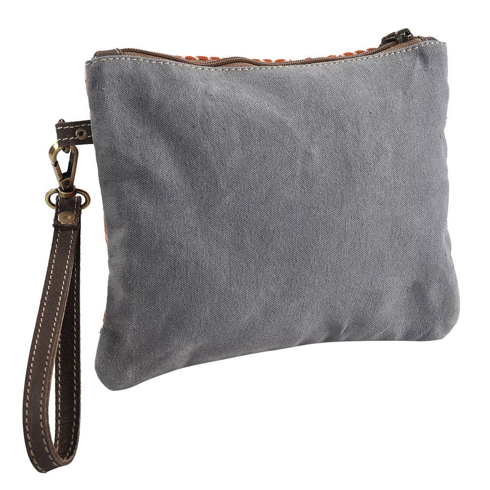 Upcycled Canvas Wristlet