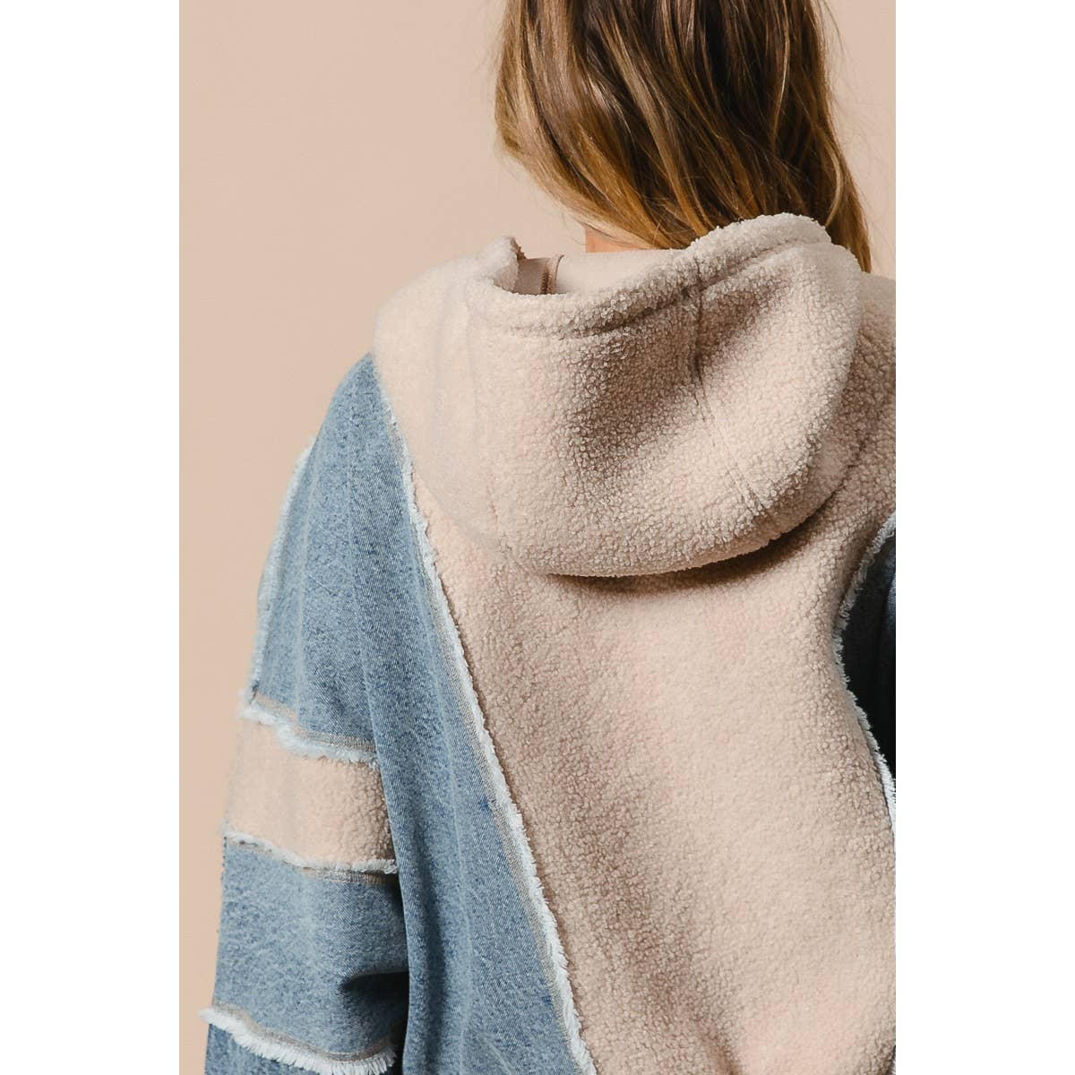 Denim | Fleece Zip Up Hoodie