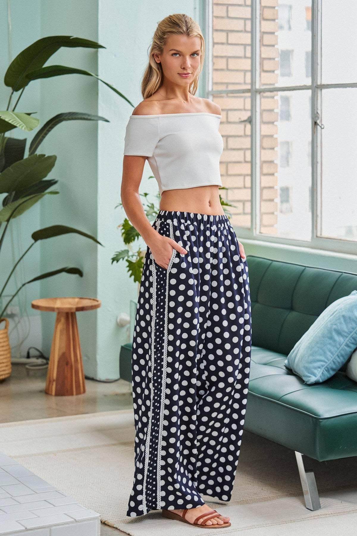 Dot Wide Legs