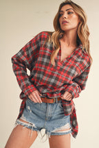 No Buttons Plaid