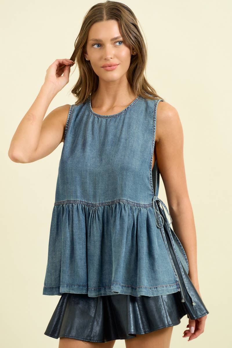 Side Tie Peplum