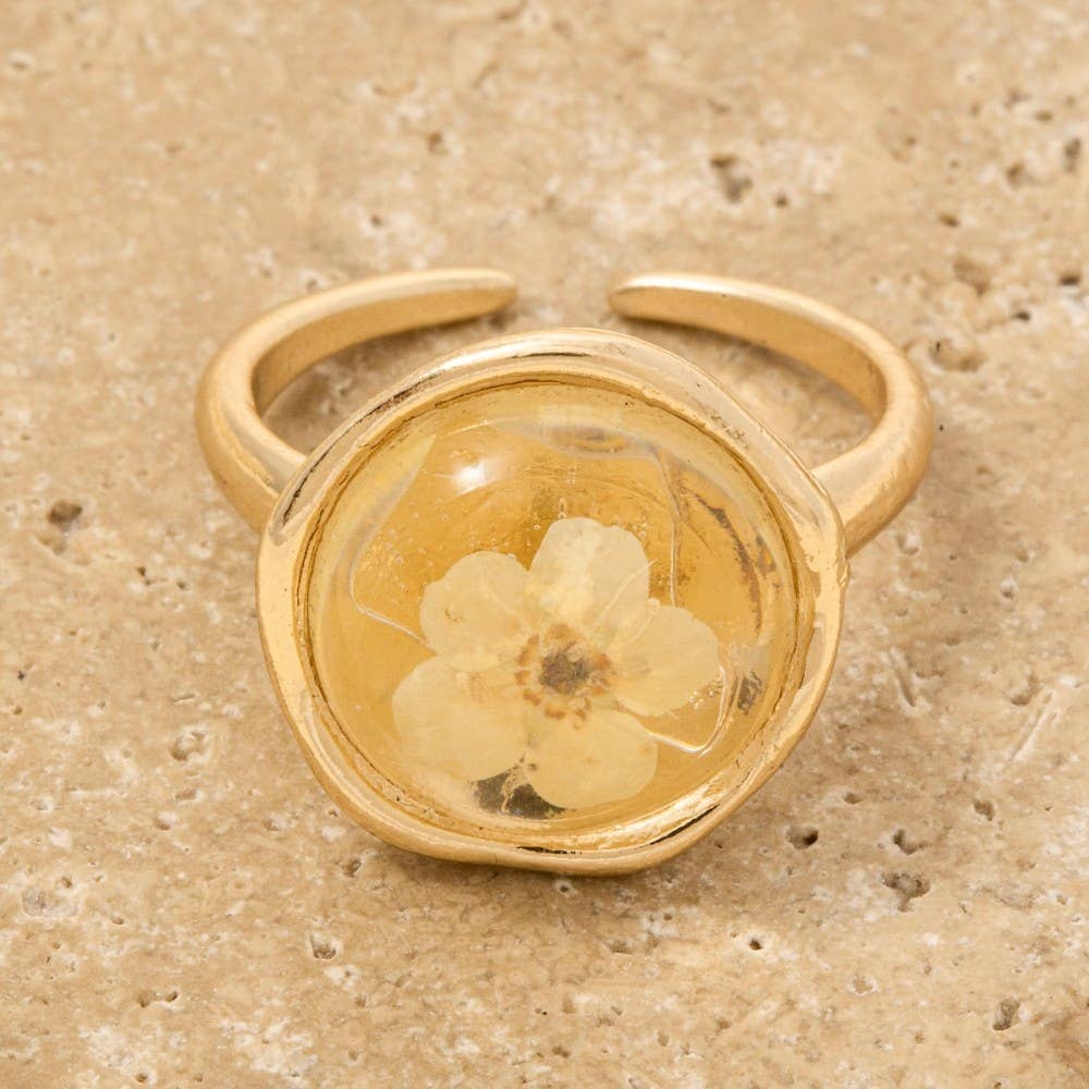 Pressed Flower Ring