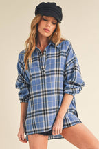 No Buttons Plaid