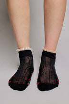 Floral Embroidered Socks