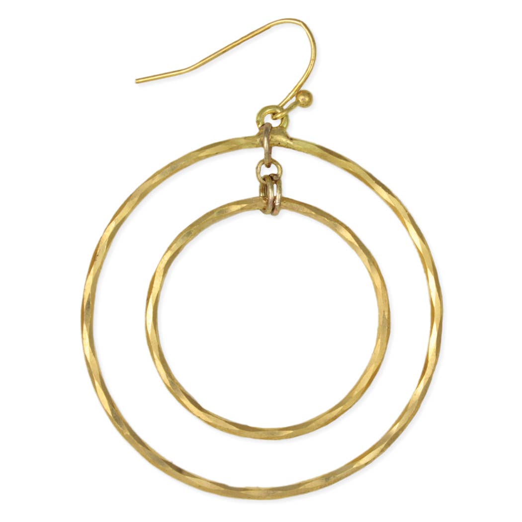 Textured Target Earrings