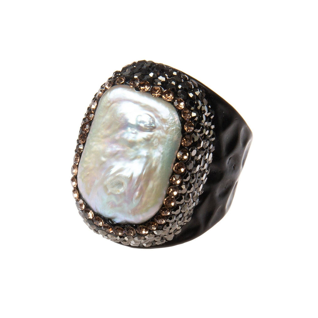 Irregular Pearl Cocktail Ring