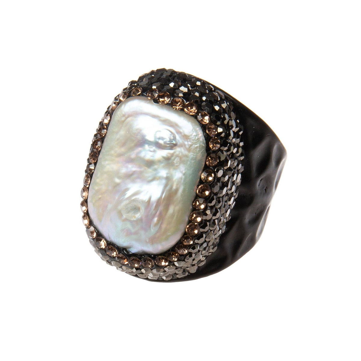 Irregular Pearl Cocktail Ring