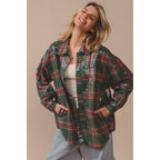 CLEAR SEQUIN PLAID CHRISTMAS SHIRT
