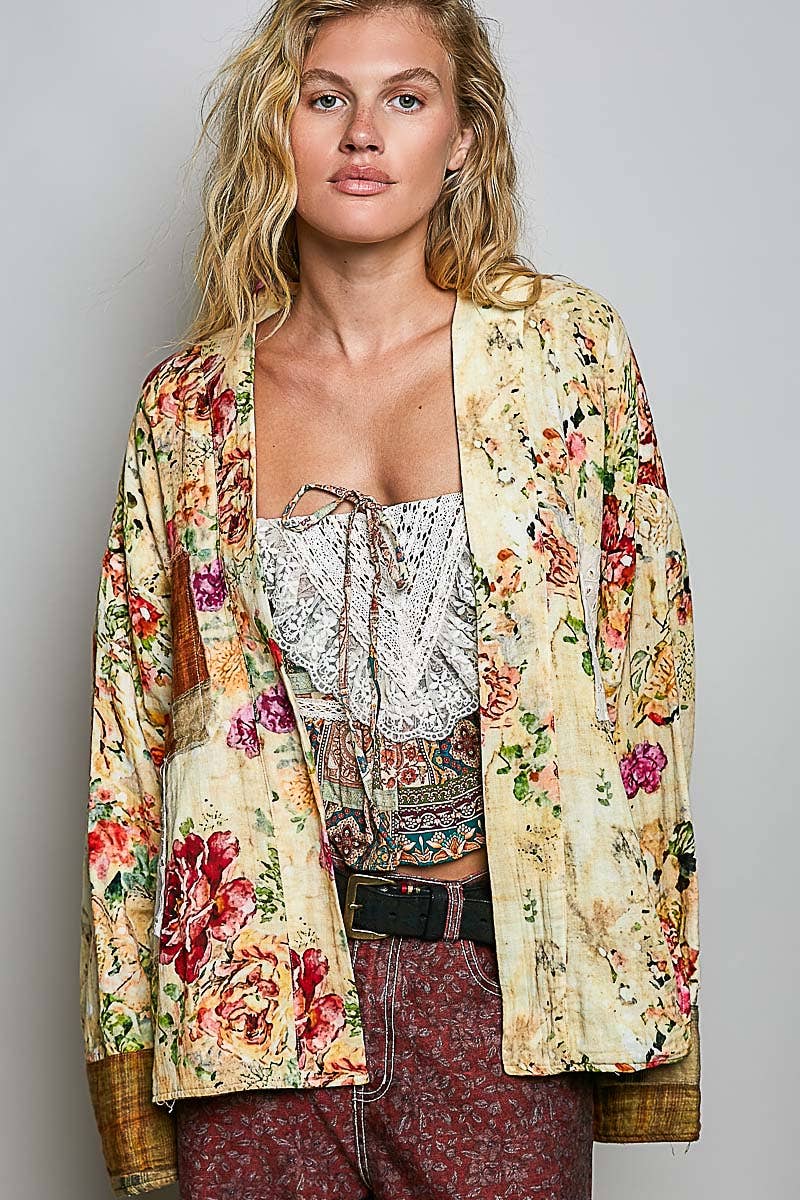Reversible Floral Cardigan