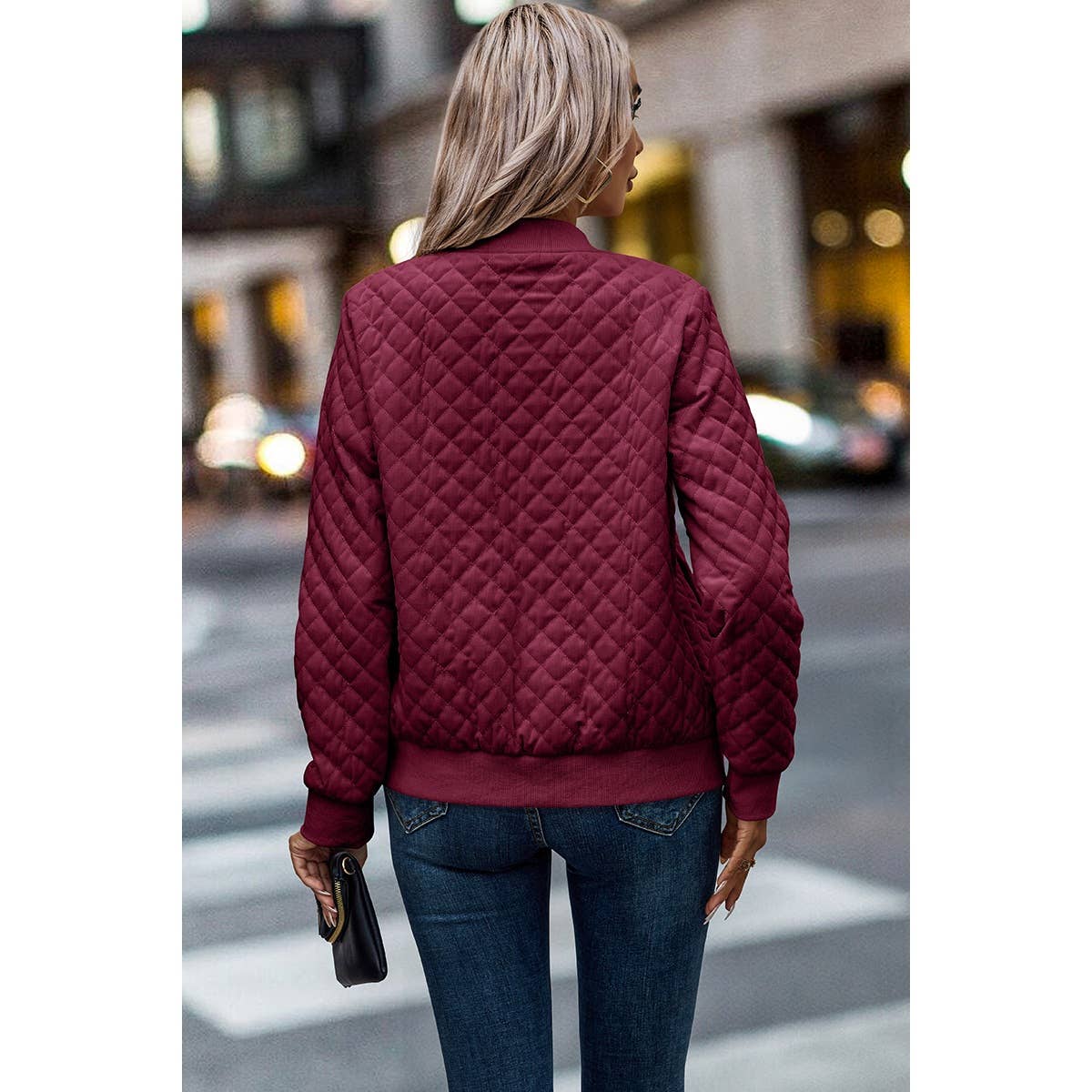 Quilted Bomber Jacket