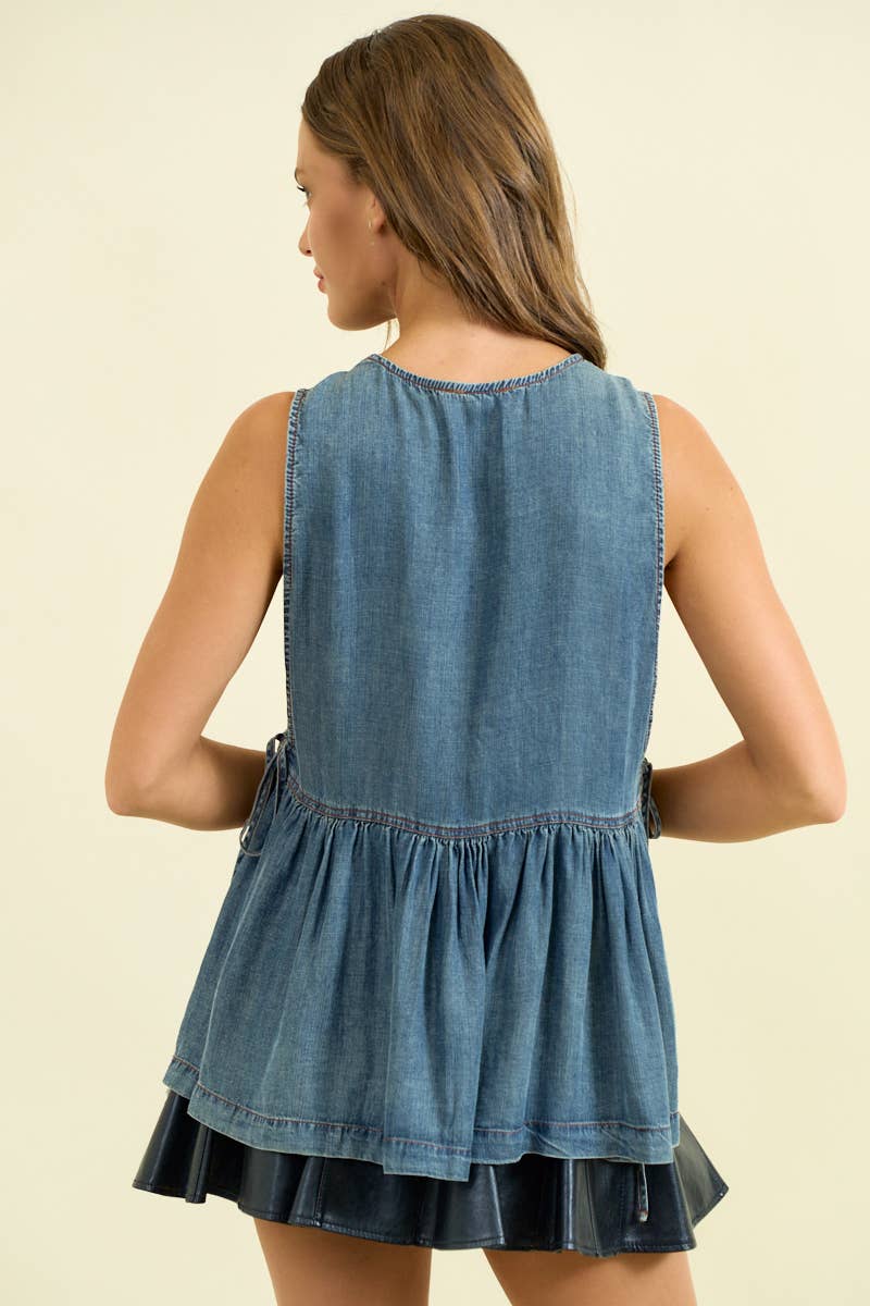 Side Tie Peplum