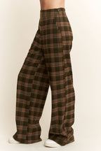 Plaid Wide Leg Pants