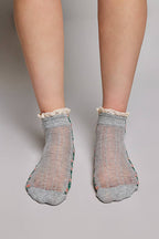 Floral Embroidered Socks