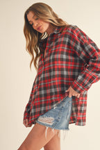 No Buttons Plaid
