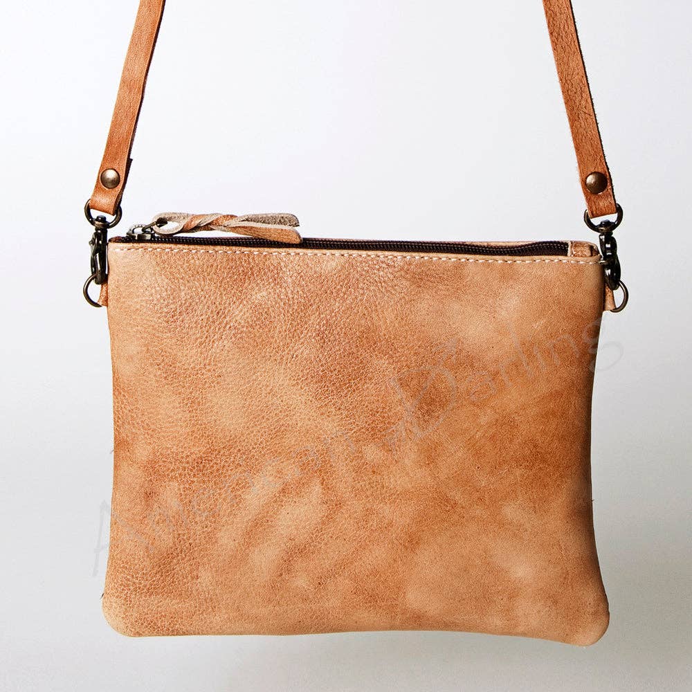 Vertical Leather Cross Body