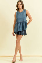 Side Tie Peplum