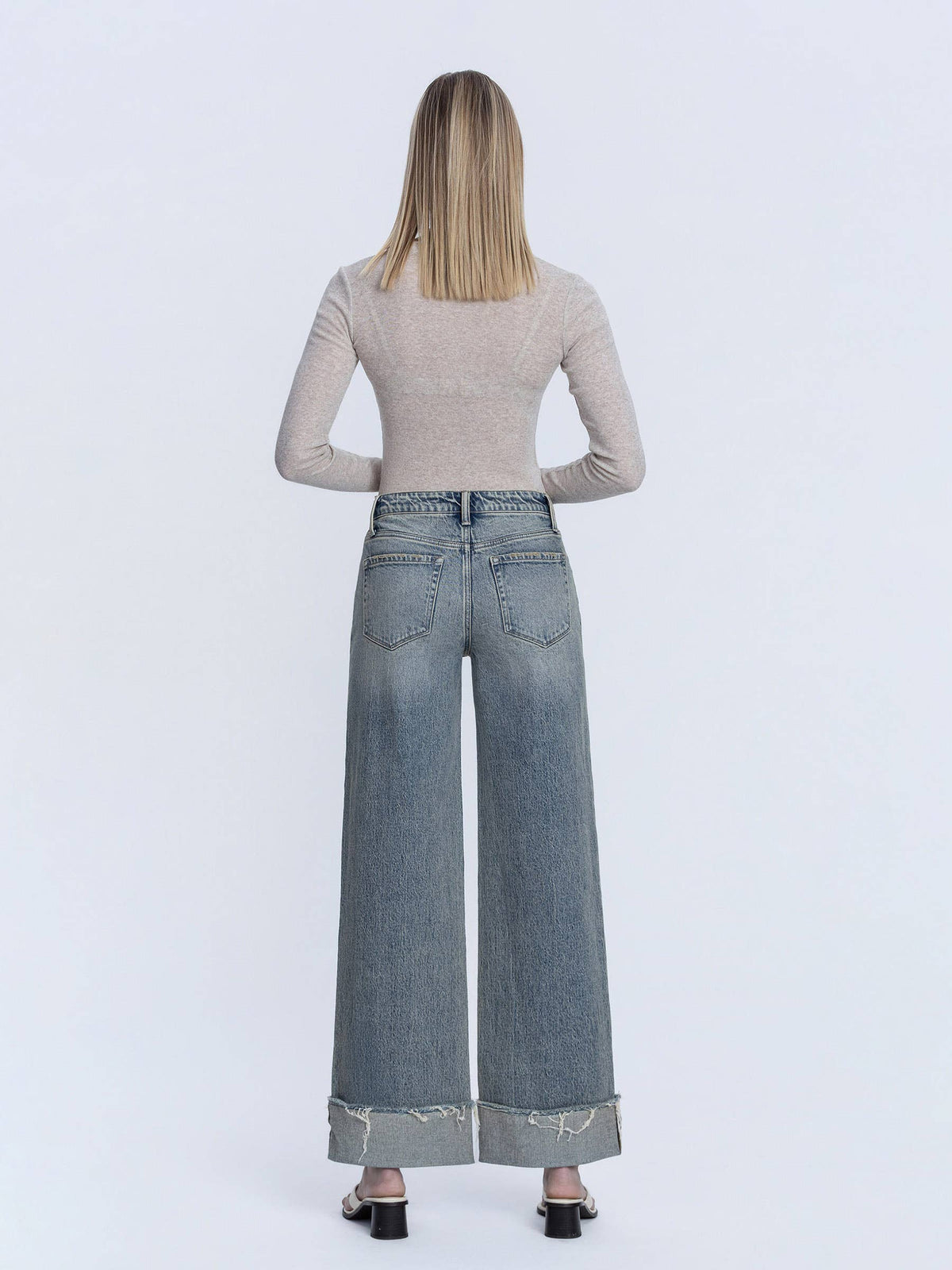 Vervet Wide Leg Cuff Jean