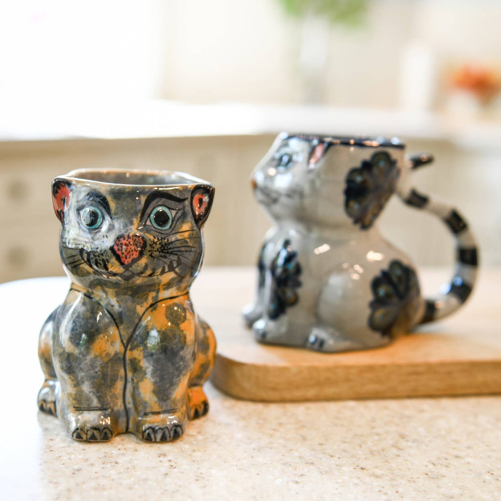Hand-Painted Cat Coffee Mug