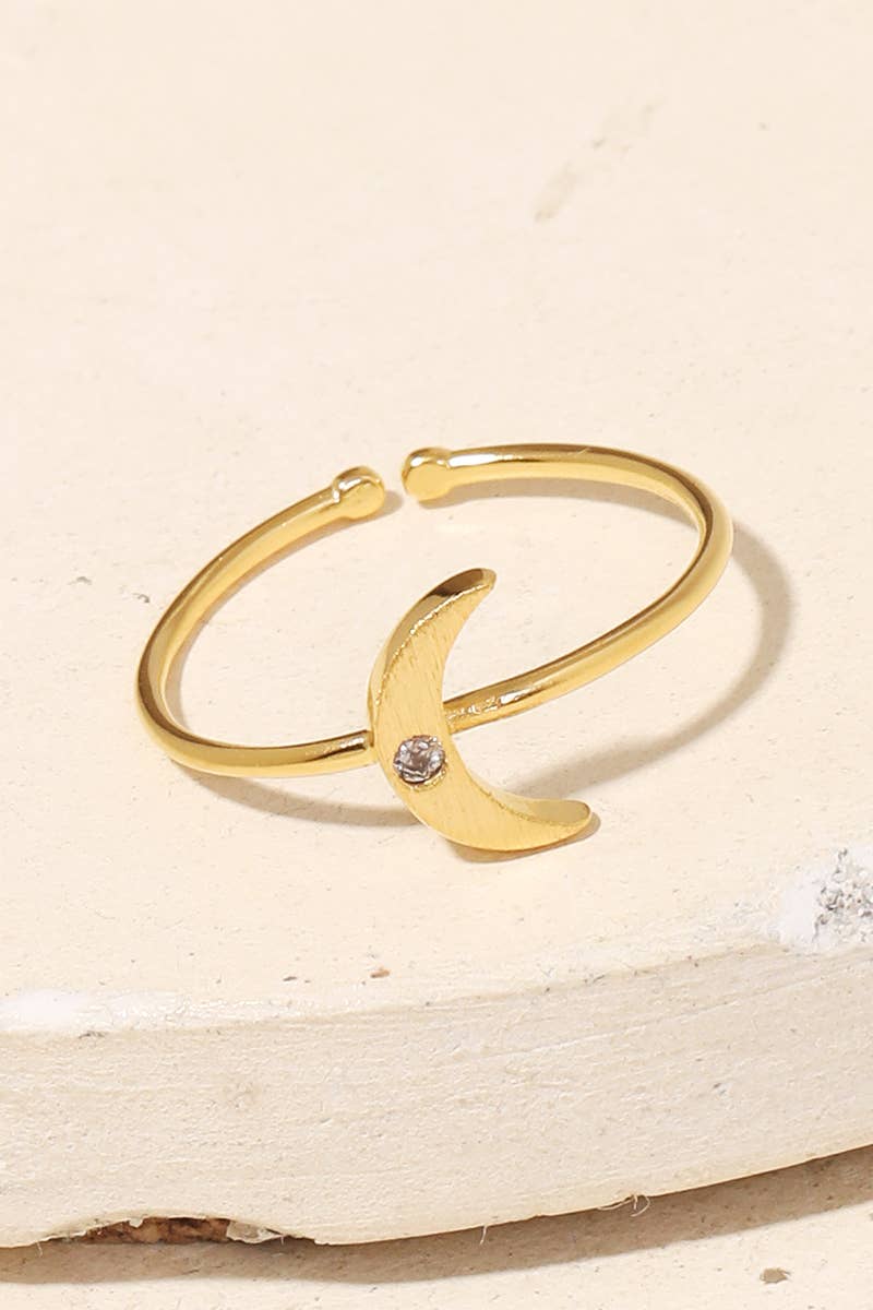 Dipped Crescent Ring