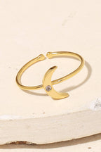Dipped Crescent Ring
