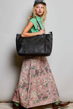 Studded Leather Tote