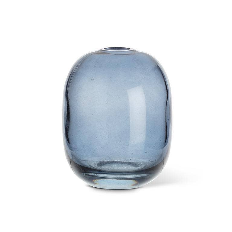 Medium Barrel Bud Vase-Dark Blue-4.5"H