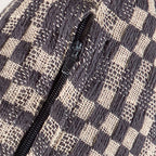 Navy Checkered Pillow
