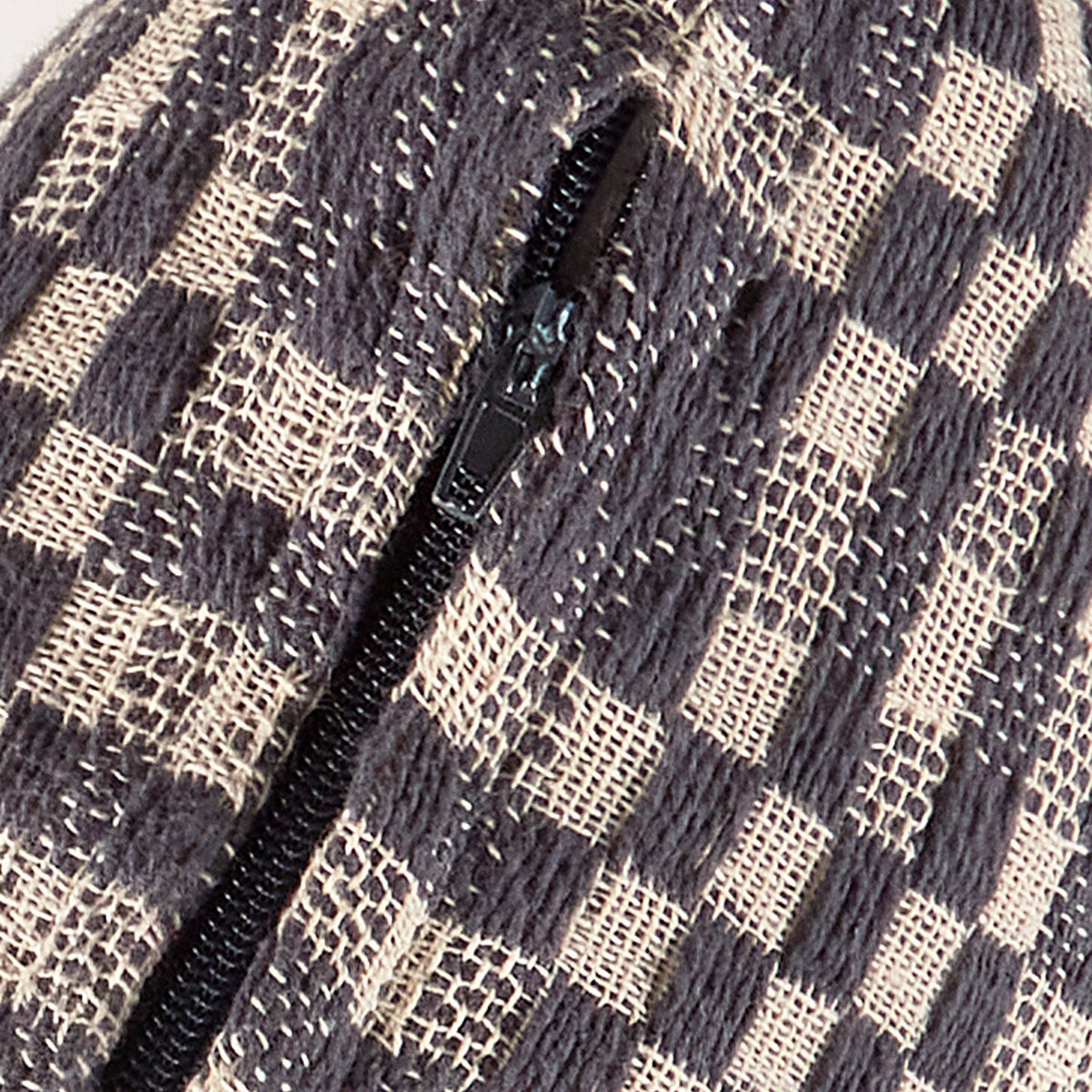 Navy Checkered Pillow