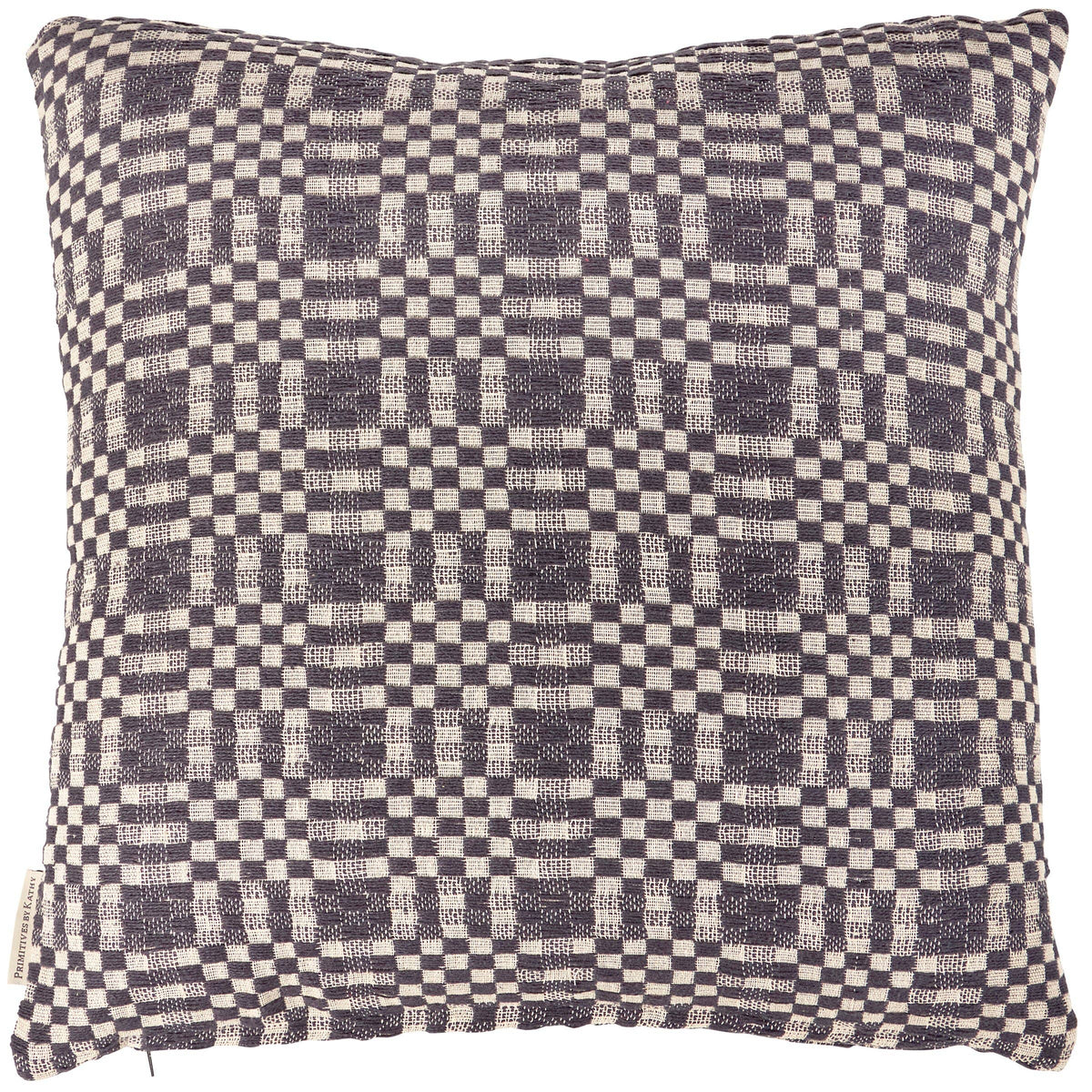 Navy Checkered Pillow
