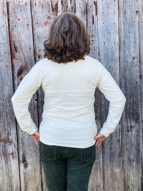 Brushed Crew Neck Essential Top