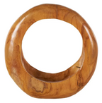Teak Circle Sculpture