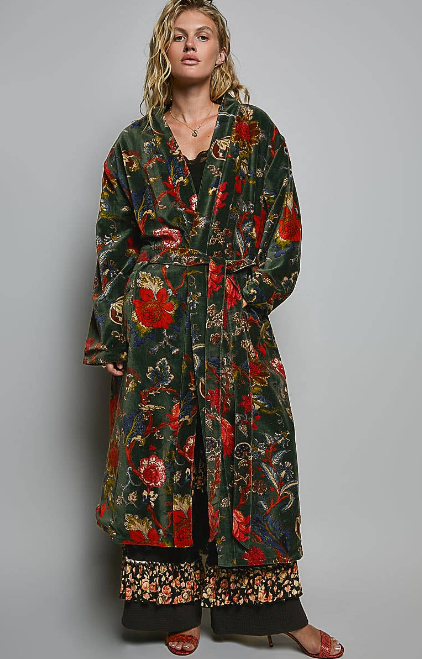 Floral Velvet Robe