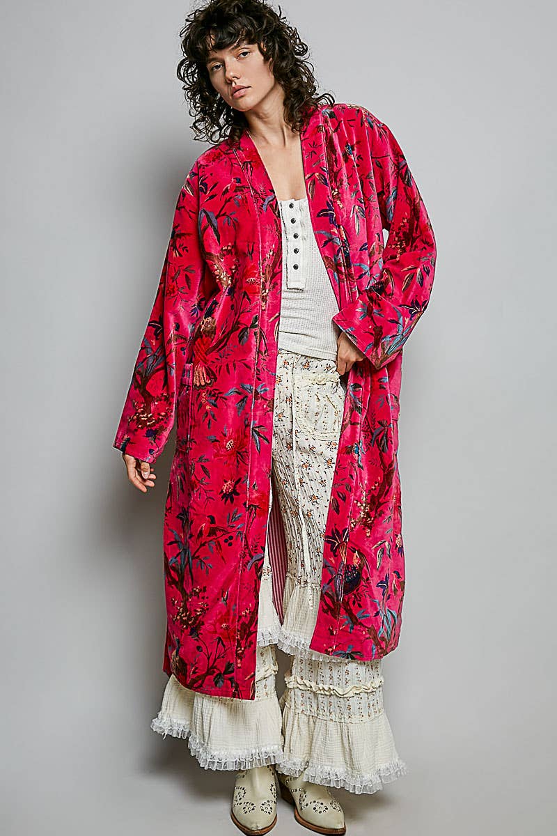 Floral Velvet Robe