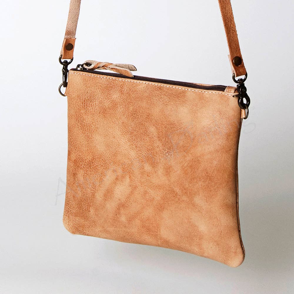 Vertical Leather Cross Body
