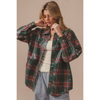 CLEAR SEQUIN PLAID CHRISTMAS SHIRT