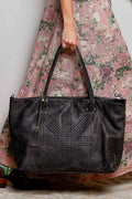 Studded Leather Tote