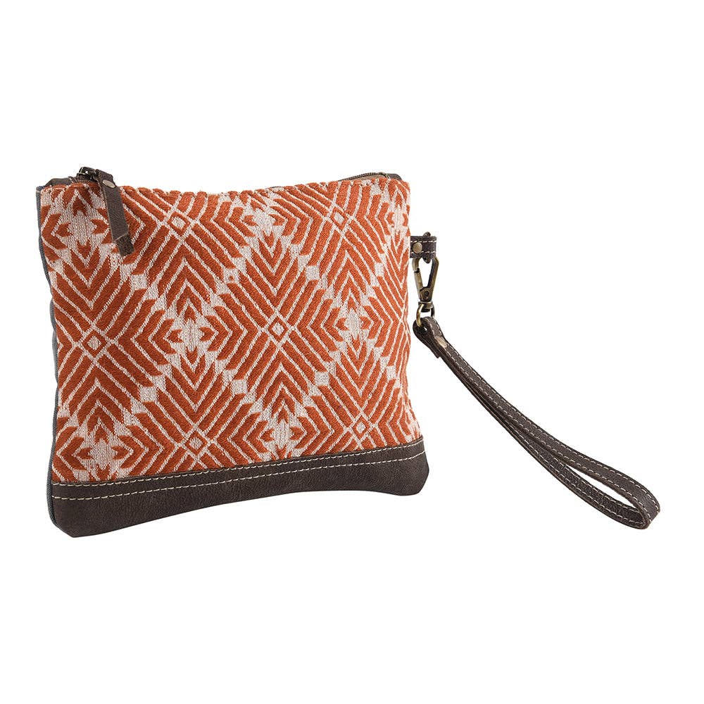 Upcycled Canvas Wristlet