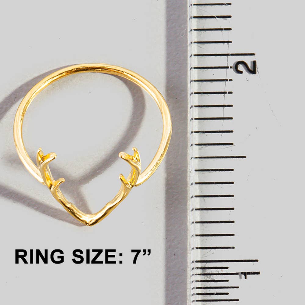 Antler Crown Ring