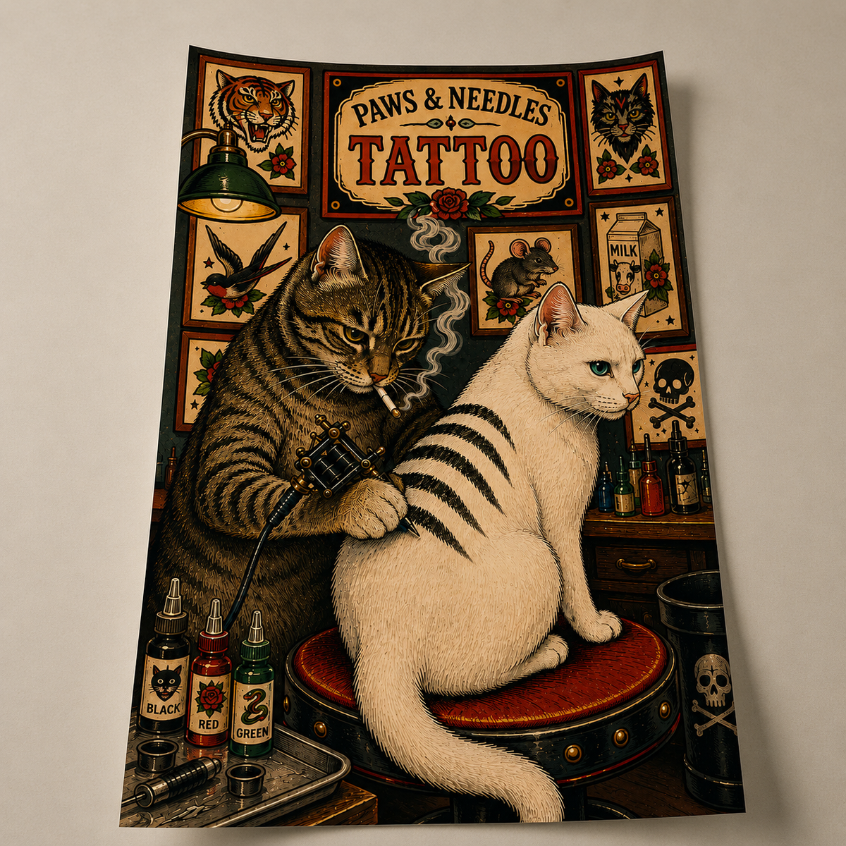Paws | Needles Tattoo Print