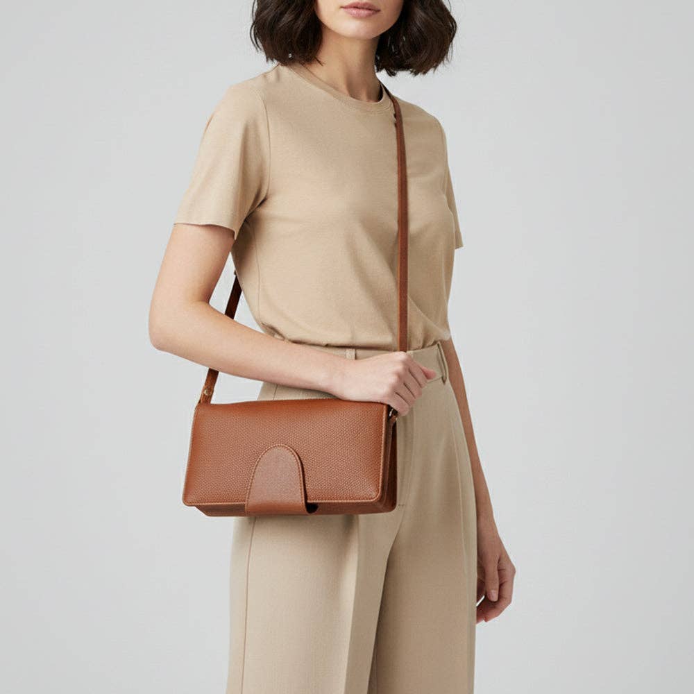 Pebbled Leather Crossbody