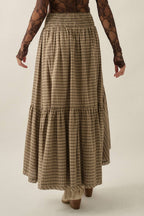 Plaid Ruffle Skirt