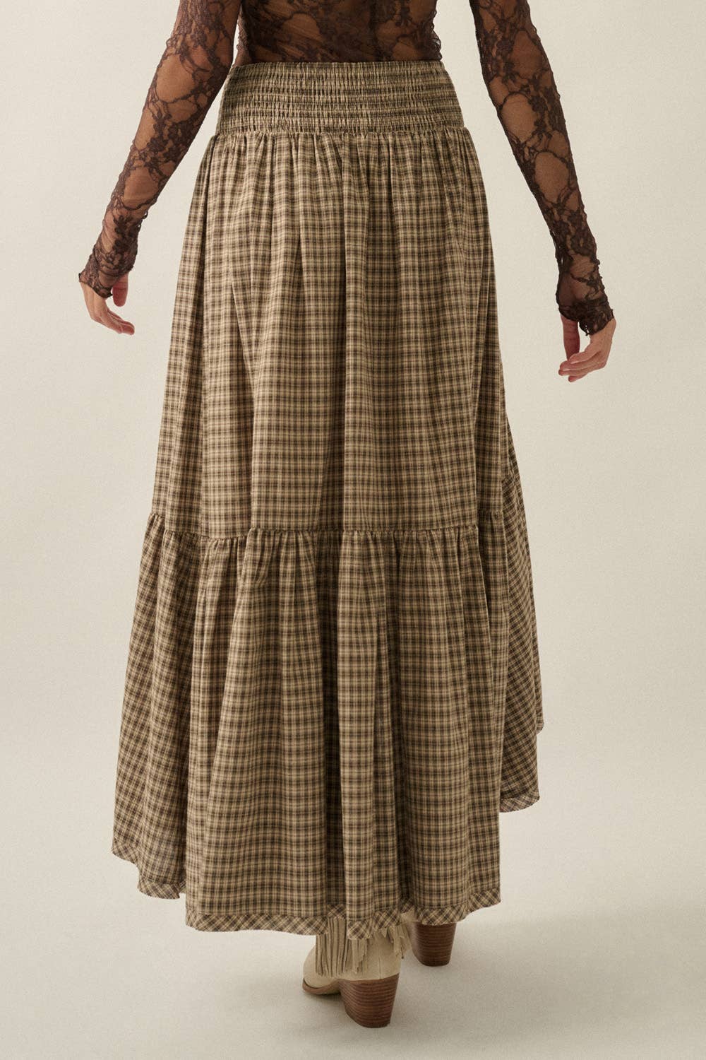 Plaid Ruffle Skirt