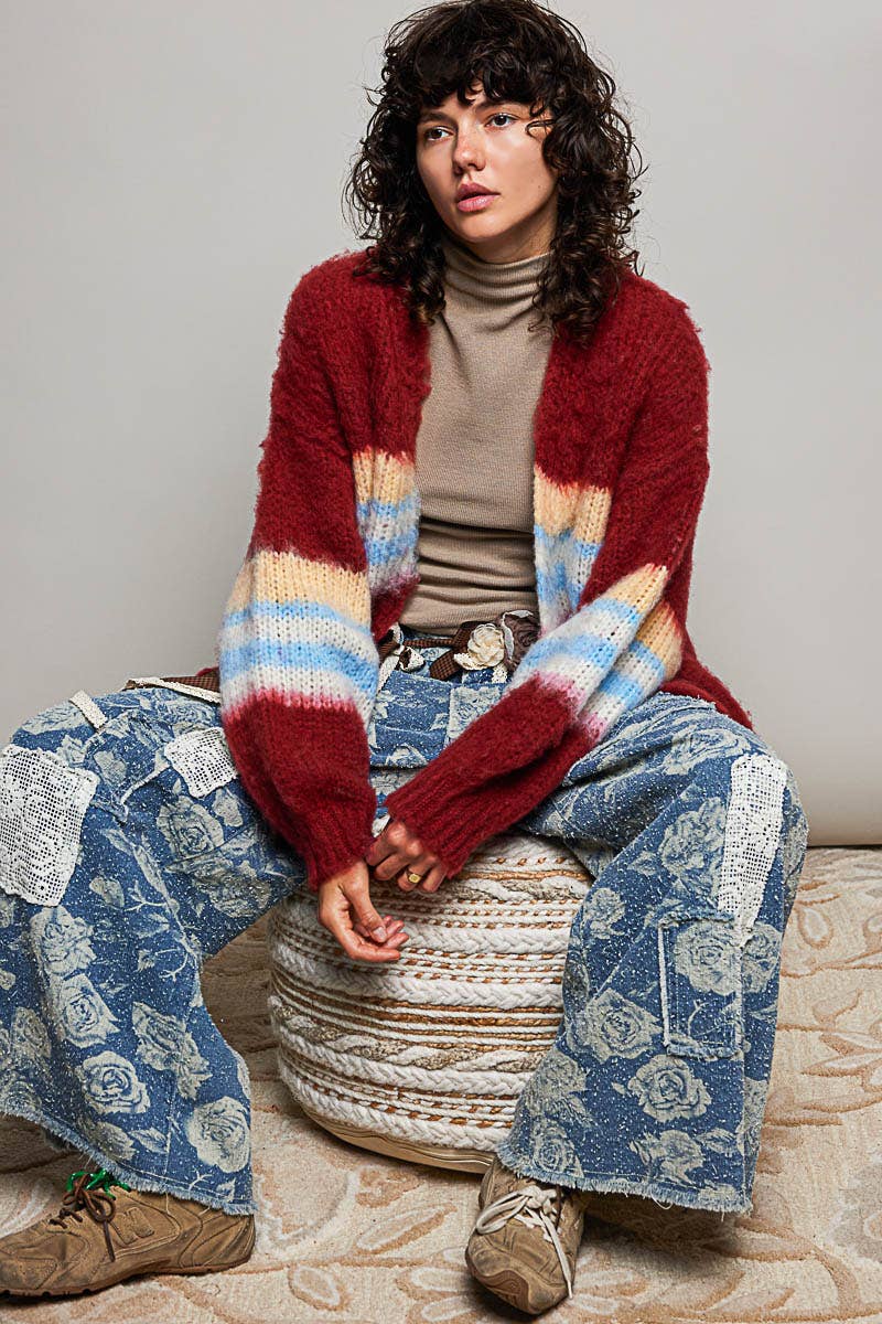 Striped Mohair Cardigan