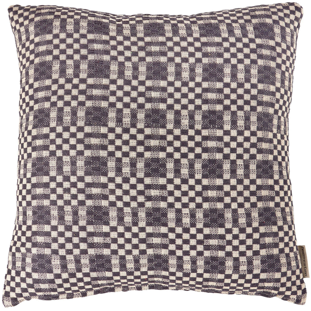 Navy Checkered Pillow