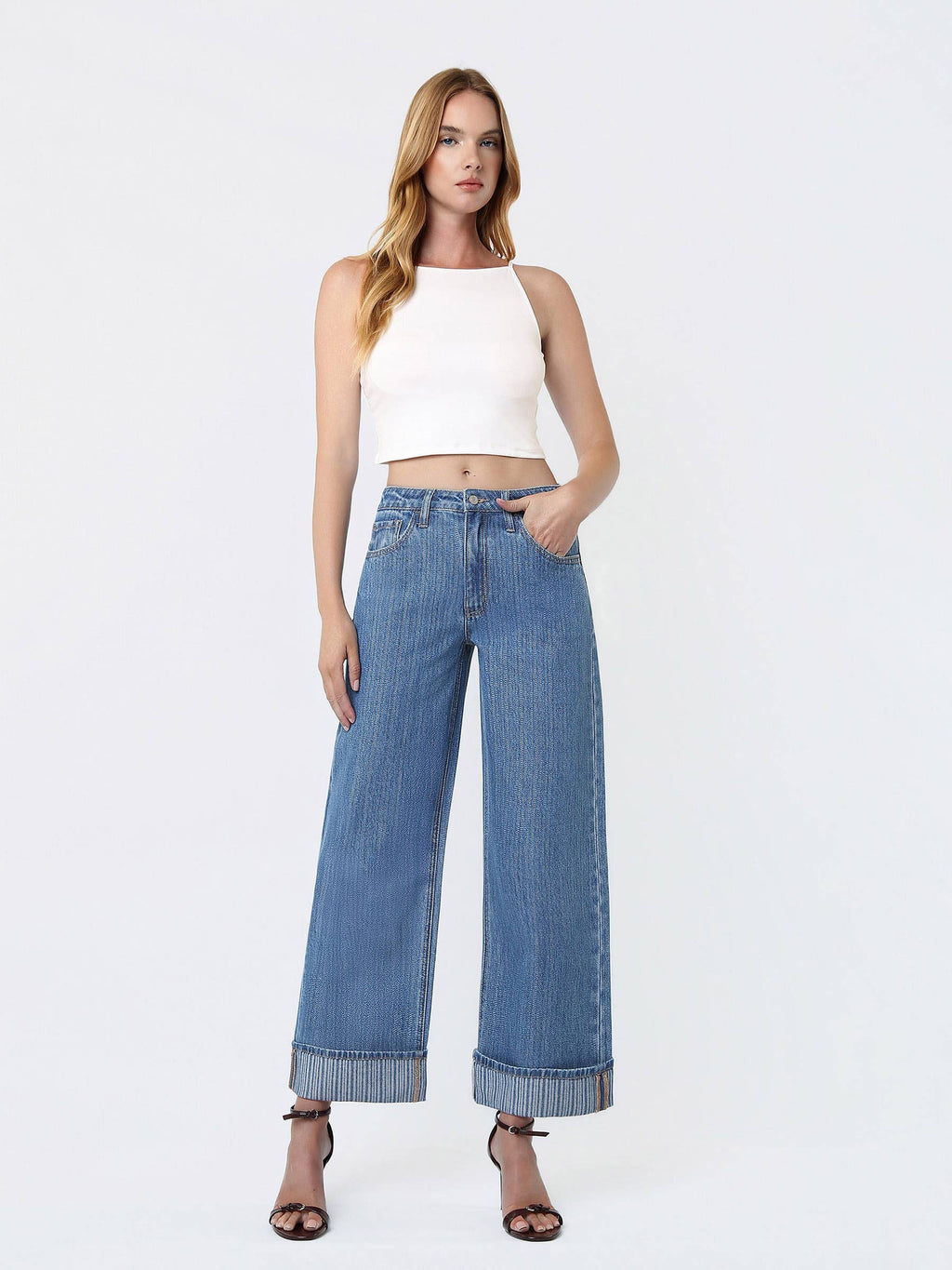 Vervet Jacquard Stripe Denim