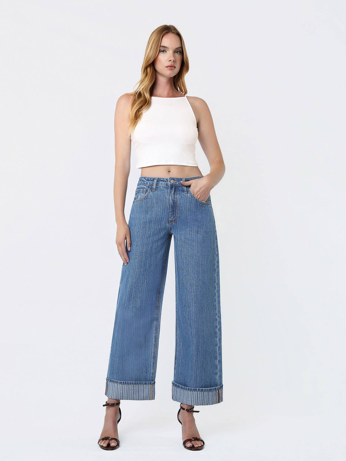 Vervet Jacquard Stripe Denim