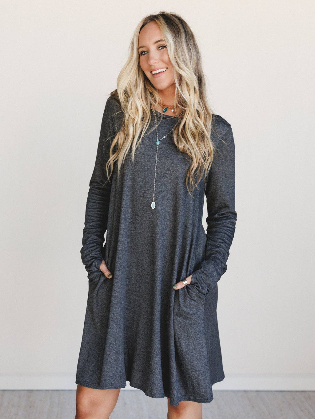 Long Sleeve Crewneck Dress