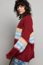 Striped Mohair Cardigan