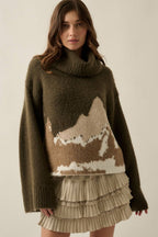 Mountains Turtleneck Sweater