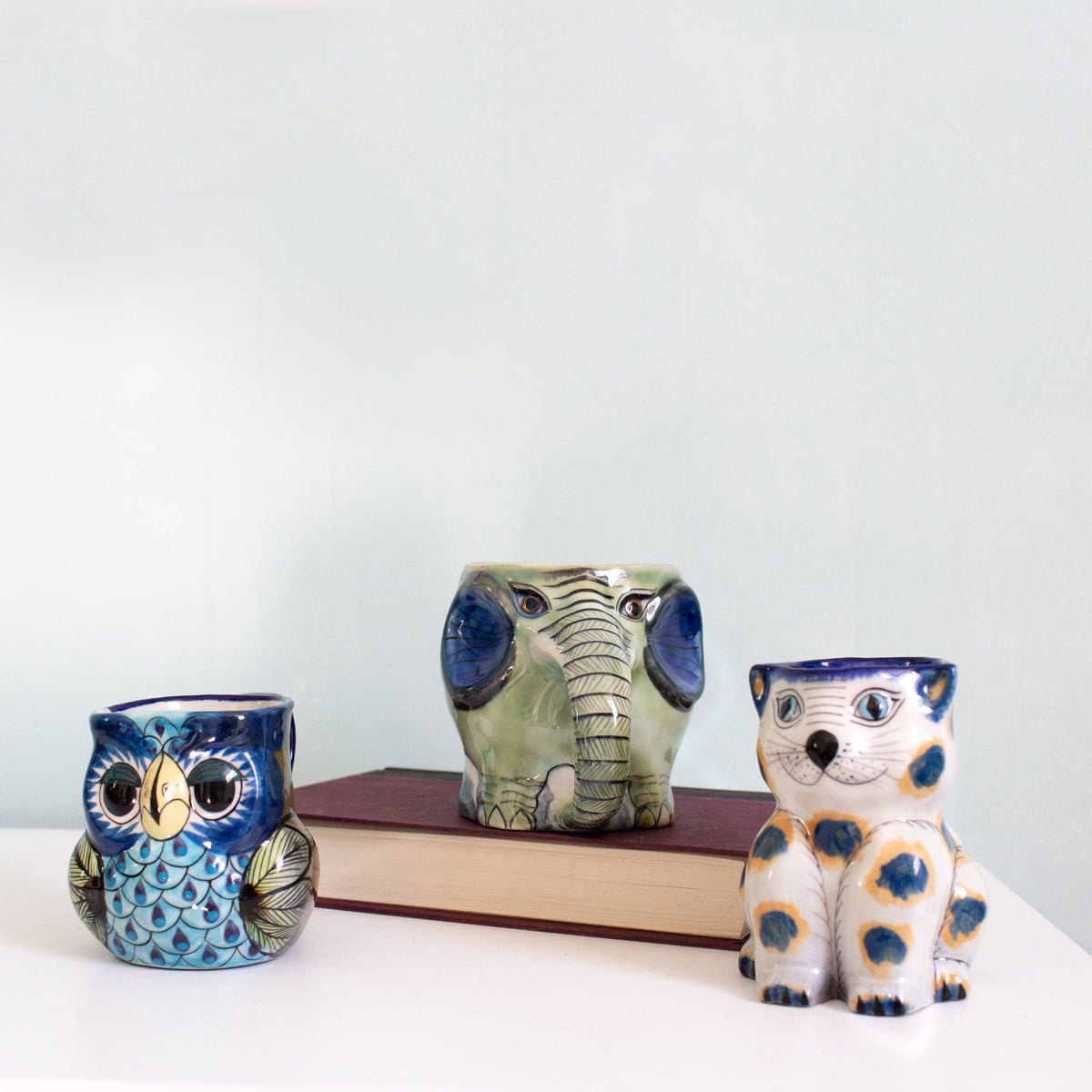 Hand-Painted Cat Coffee Mug